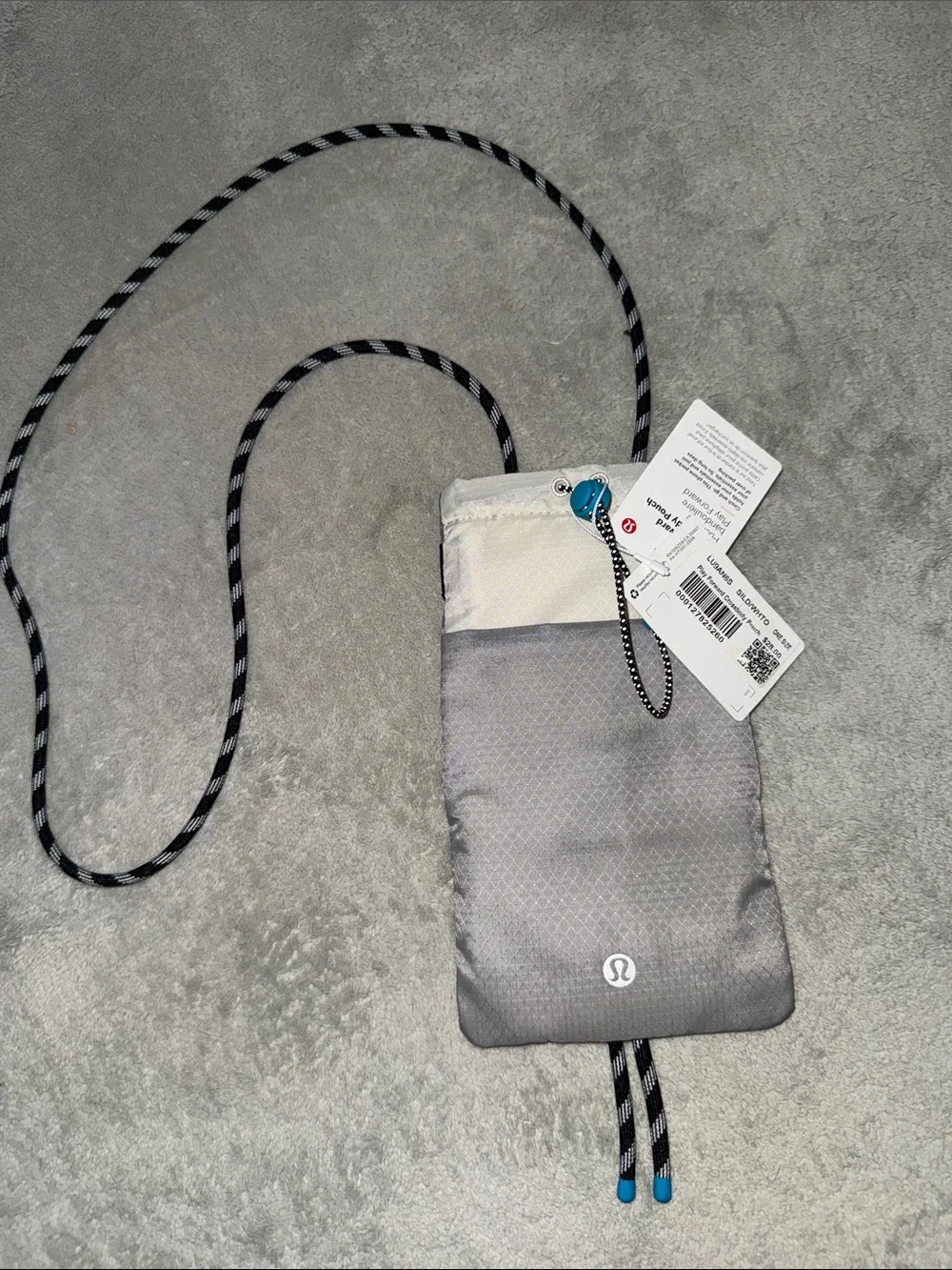 lululemon athletica Gray & White Phone Holster Crossbody Pouch